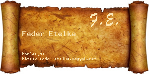 Feder Etelka névjegykártya
